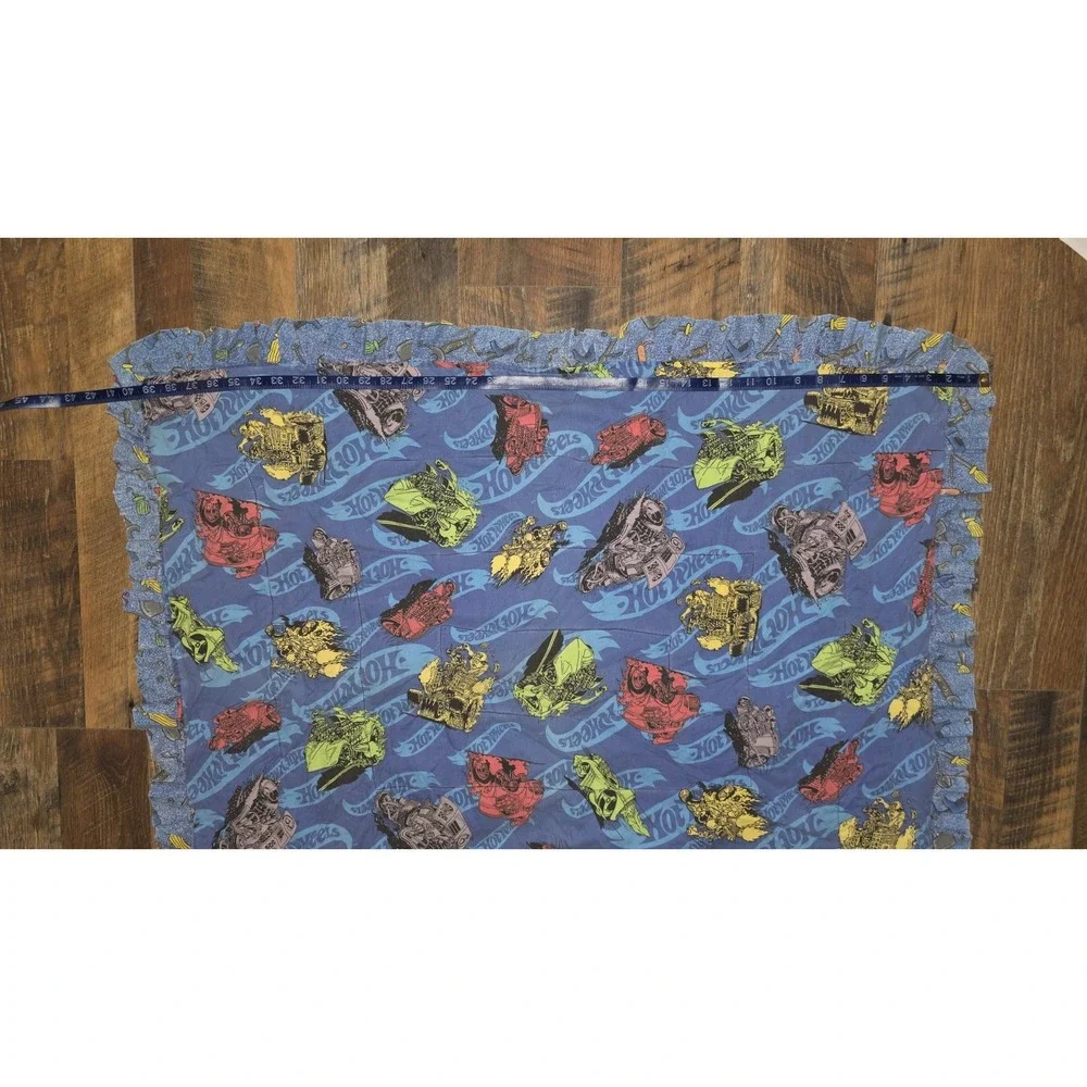 Vintage Handmade Hot Wheels Cars Boy Infant Toddler Quilt Reversible